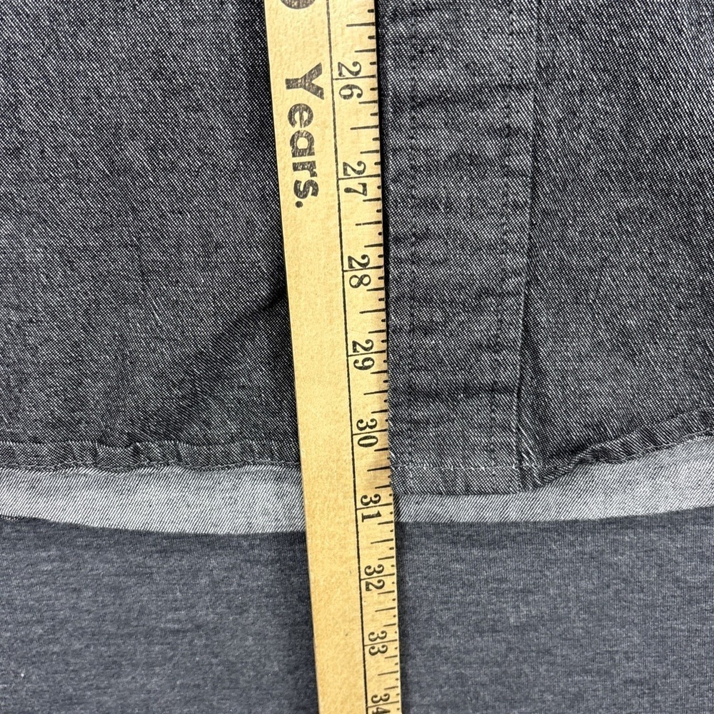 Wrangler Shirt Mens XL Flex Fit Chambray Charcoal Long Sleeve Workwear Outdoors - Picture 6 of 9